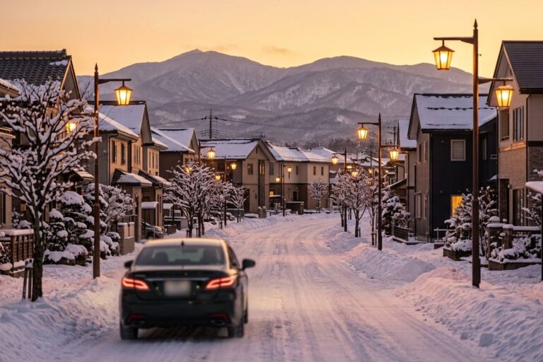 雪の住宅街